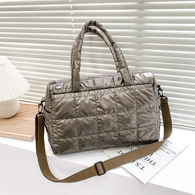 Luksusowa zimowa torba na ramię dla kobiet - projektant, wysoka jakość, modny kwadratowy design, czysty kolor - Wianko - 14