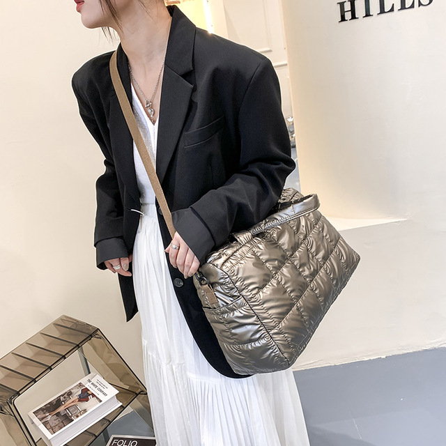 Luksusowa zimowa torba na ramię dla kobiet - projektant, wysoka jakość, modny kwadratowy design, czysty kolor - Wianko - 8