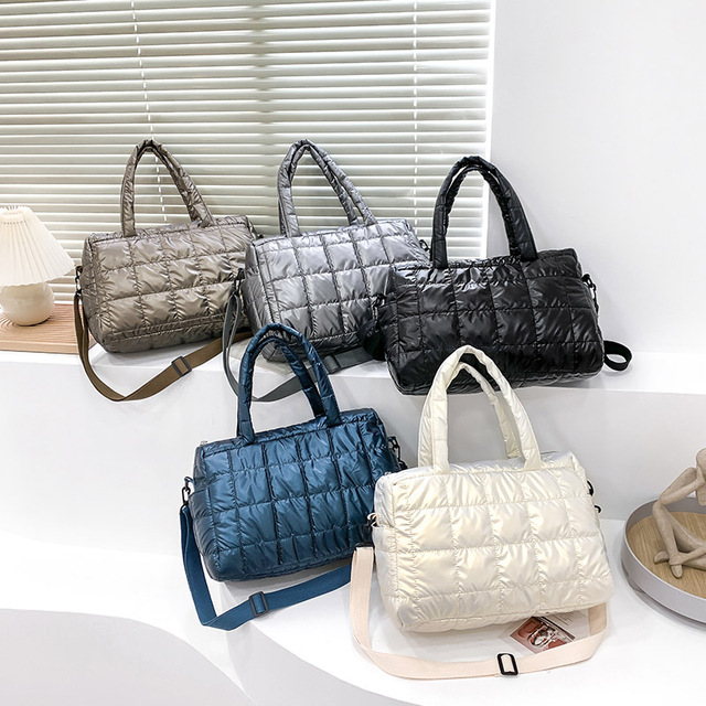 Luksusowa zimowa torba na ramię dla kobiet - projektant, wysoka jakość, modny kwadratowy design, czysty kolor - Wianko - 9