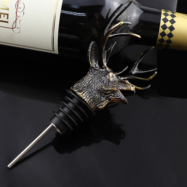 Nalewak do wina Jägermeister w kształcie głowy jelenia - karafka retro z materiału ze stopu cynku - Wianko - 3