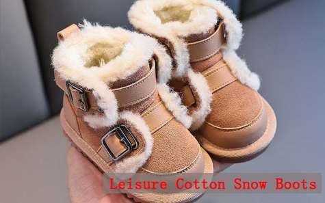 Buty zimowe dla niemowląt Martin dziecięce buty Pu skóra ocieplane bawełną czarny różowy beżowy - Wianko - 23