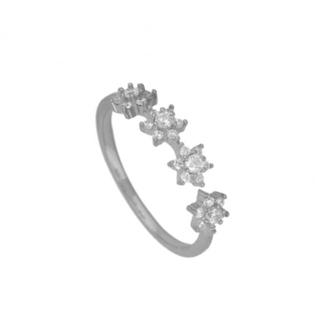 Regulowany pierścień ze srebra 925 Cner 100% - kobiecy, stylowy, wykwintny, luksusowy pierścień z cyrkonem CZ - biżuteria otwierająca się - Wianko - 8
