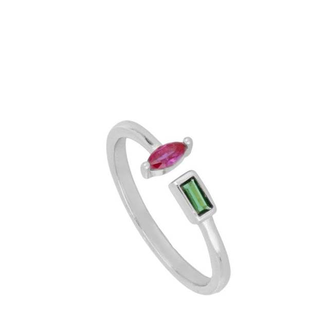 Regulowany pierścień ze srebra 925 Cner 100% - kobiecy, stylowy, wykwintny, luksusowy pierścień z cyrkonem CZ - biżuteria otwierająca się - Wianko - 1
