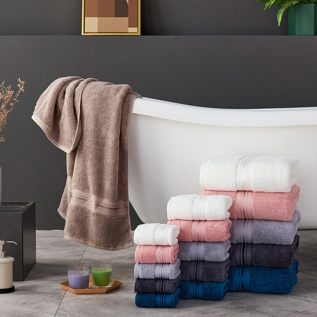 Zestaw luksusowych ręczników bawełnianych o dużych gabarytach, niezwykle miękkich i chłonnych, idealnych do kąpieli w domu, hotelu, saunie i podczas podróży - Wianko - 4