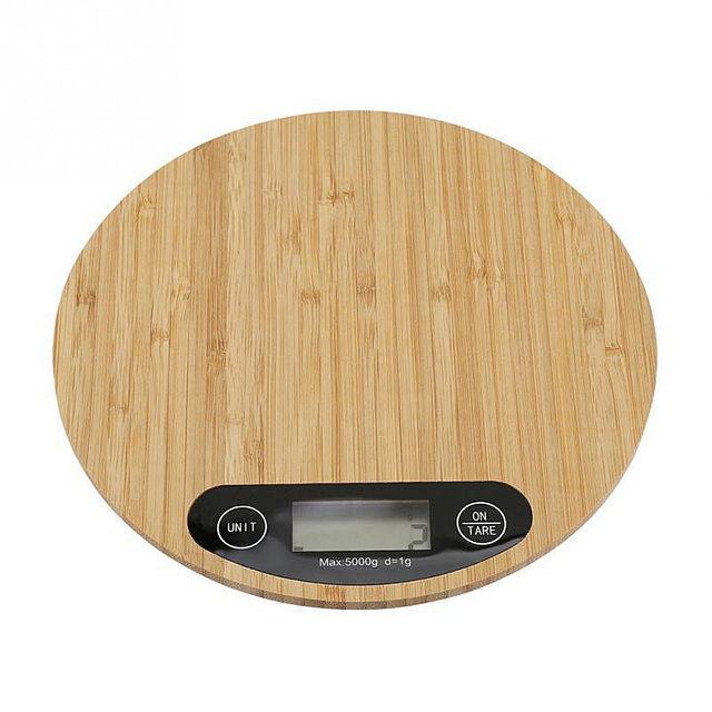 Elektroniczna waga kuchenna z wyświetlaczem LCD, waga do żywności - 1g/5KG/10KG, ABS/tablica bambusowa - Wianko - 3
