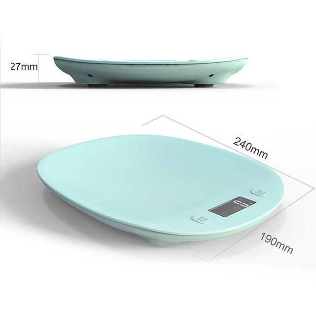 Elektroniczna waga kuchenna z wyświetlaczem LCD, waga do żywności - 1g/5KG/10KG, ABS/tablica bambusowa - Wianko - 12