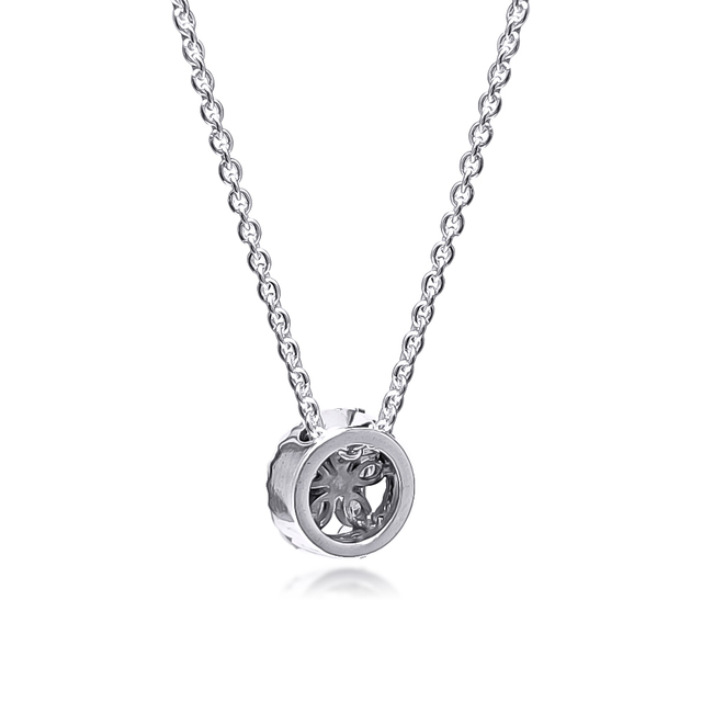 Naszyjnik z musującym srebrnym śnieżynką z biżuterią z oryginalnej, 925 karatowej srebrnej - Wianko - 2