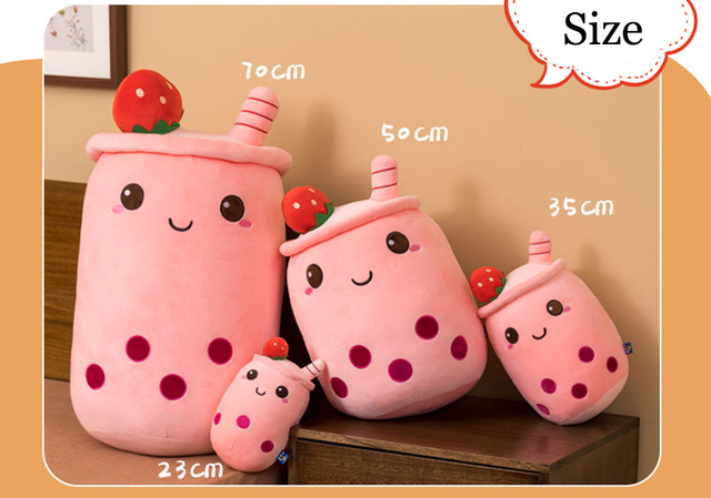 Pluszowa zabawka Bubble Tea w kształcie Boby - miękka lalka w dyskretnym kubku - prezent idealny dla miłośników filmów i telewizji - Wianko - 2