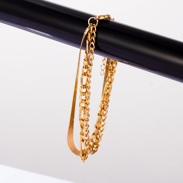 Złote koraliki perły - artystyczne bransoletki łańcuchowe dla kobiet, punkowy styl, portret moneta - biżuteria damskie 2021 - Wianko - 5