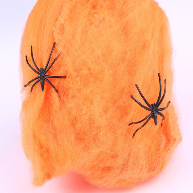 Przerażająca pajęczyna pająka na Halloween, DIY, elastyczna, biała, 2 sztuki - Wianko - 19