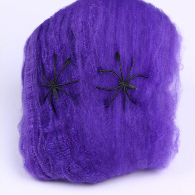 Przerażająca pajęczyna pająka na Halloween, DIY, elastyczna, biała, 2 sztuki - Wianko - 21