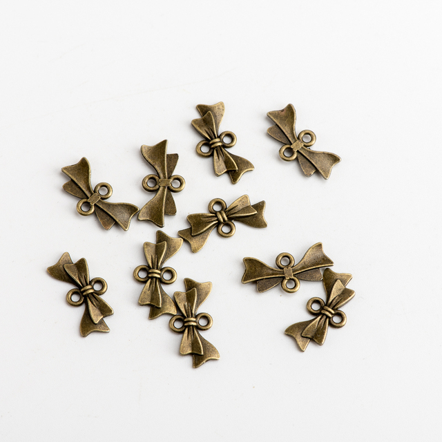 Metalowe złącze muszka do wyrobu biżuterii - komponenty jubilerskie DIY - Wianko - 6