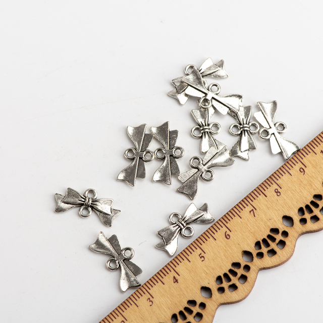 Metalowe złącze muszka do wyrobu biżuterii - komponenty jubilerskie DIY - Wianko - 2