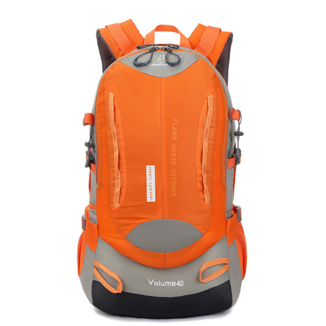Wodoodporny górski plecak trekkingowy na wspinaczkę, o pojemności 40L, z nylonowym materiałem, przewiewny, idealny na podróże, wycieczki rowerowe i camping - Wianko - 15