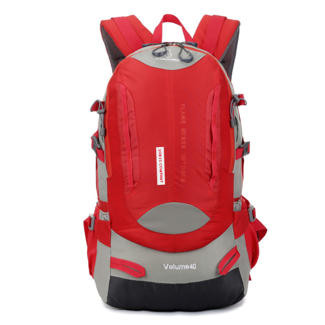 Wodoodporny górski plecak trekkingowy na wspinaczkę, o pojemności 40L, z nylonowym materiałem, przewiewny, idealny na podróże, wycieczki rowerowe i camping - Wianko - 17