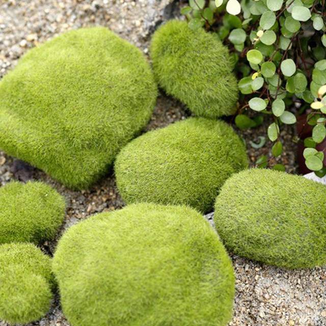 Kreatywny dom DIY zielony mech ozdoby podłogowe do ogrodu - sztuczna pianka rośliny dekoracyjne - Wianko - 5