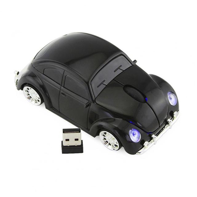 Bezprzewodowa mysz optyczna z chłodnym sportowym wzorem samochodu dla chłopca, z zestawem nakładek - Wianko - 3