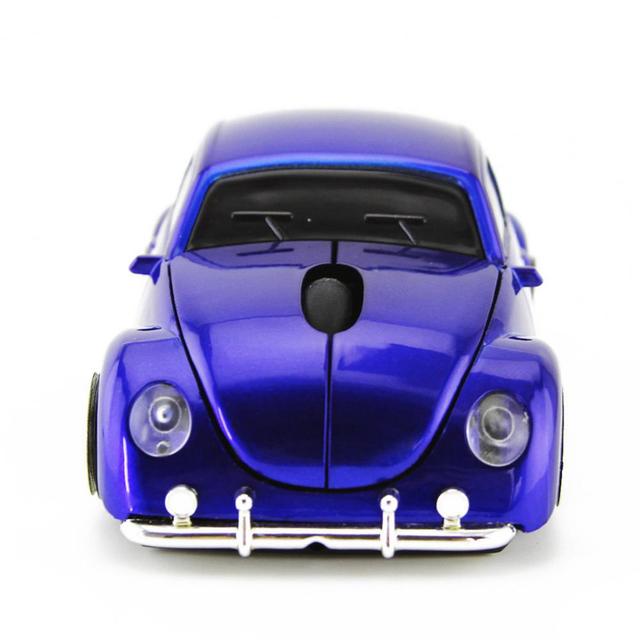Bezprzewodowa mysz optyczna z chłodnym sportowym wzorem samochodu dla chłopca, z zestawem nakładek - Wianko - 2