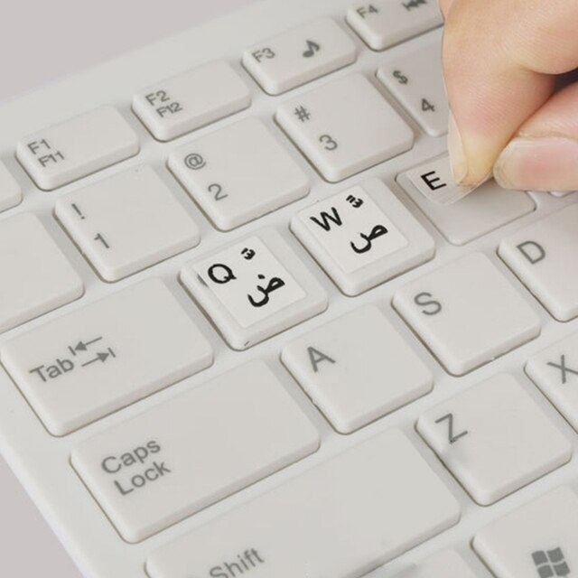 Naklejki na klawiaturę arabską z wymiennymi napisami do laptopa Y3ND - Wianko - 3