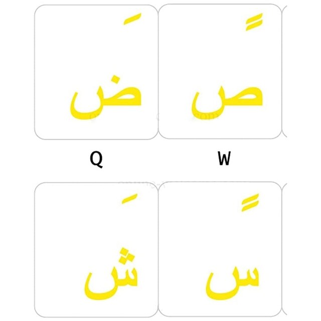 Naklejki na klawiaturę arabską z wymiennymi napisami do laptopa Y3ND - Wianko - 7