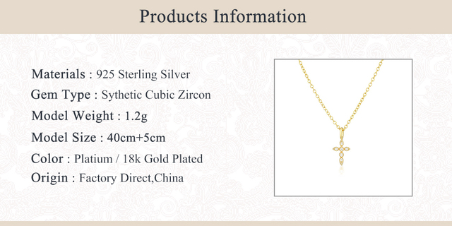 Naszyjnik łańcuszkowy CANNER Ins - stylowe, modny krzyż, 925 Sterling Silver - doskonałe biżuteria dla kobiet Choker naszyjniki Chain Collares - Wianko - 1