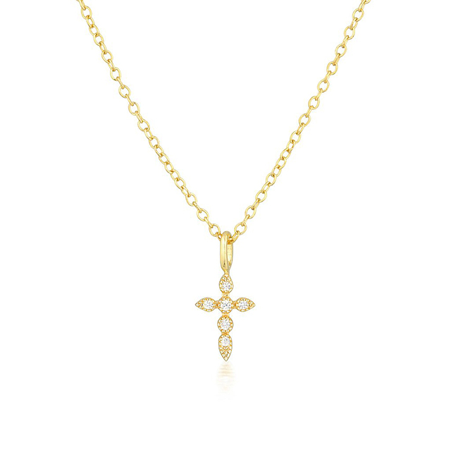Naszyjnik łańcuszkowy CANNER Ins - stylowe, modny krzyż, 925 Sterling Silver - doskonałe biżuteria dla kobiet Choker naszyjniki Chain Collares - Wianko - 2