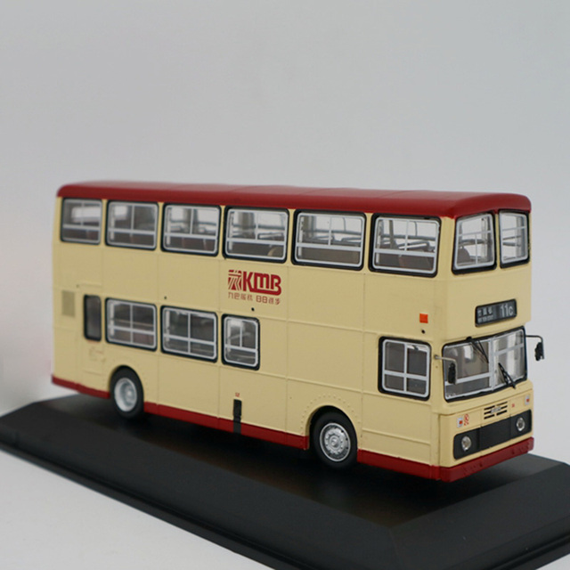 Hong Kong autobus piętrowy 1:76 skala odlew stopu model minibusu dla dzieci - Wianko - 4