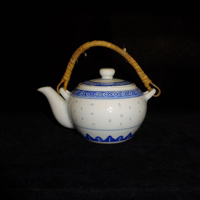 Mały chiński dzbanek ceramiczny z filtrem do zaparzania herbaty Kung Fu - antyczny, retro, idealny do domu i stołu - Wianko - 4