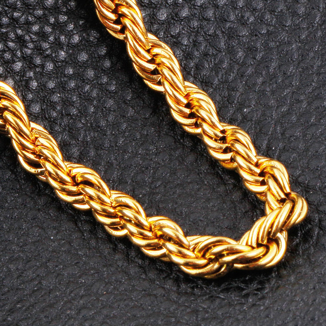 SOMMAR Fashion - złoty męski naszyjnik łańcuszkowy Twist o długości 50cm, 3mm, w minimalistycznym geometrycznym stylu - Wianko - 4