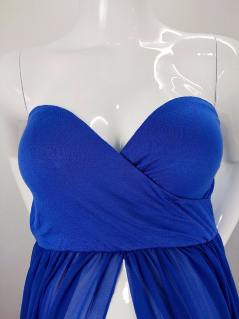 Sukienka ciążowa Maxi bawełna + szyfonowa, idealna na sesję zdjęciową - Wianko - 17