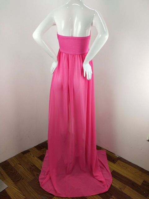 Sukienka ciążowa Maxi bawełna + szyfonowa, idealna na sesję zdjęciową - Wianko - 11