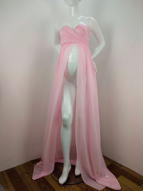 Sukienka ciążowa Maxi bawełna + szyfonowa, idealna na sesję zdjęciową - Wianko - 24
