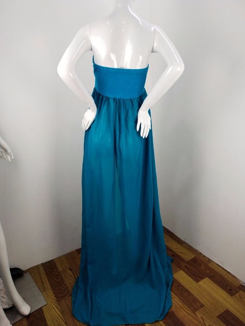 Sukienka ciążowa Maxi bawełna + szyfonowa, idealna na sesję zdjęciową - Wianko - 15