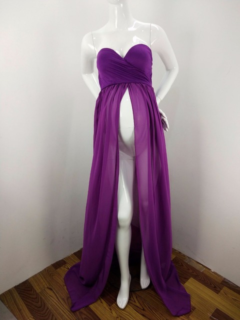 Sukienka ciążowa Maxi bawełna + szyfonowa, idealna na sesję zdjęciową - Wianko - 20
