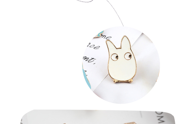 Broszka z motywem kreskówki Totoro - 5 stylów, denim, emaliowana, biżuteria dla dzieci i przyjaciół - Wianko - 34