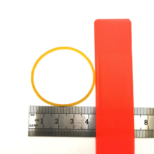 50 sztuk żółtych elastycznych gumek biurowych z mocnym gumowym pierścieniem i uchwytem pętli - materiały biurowe - Wianko - 1