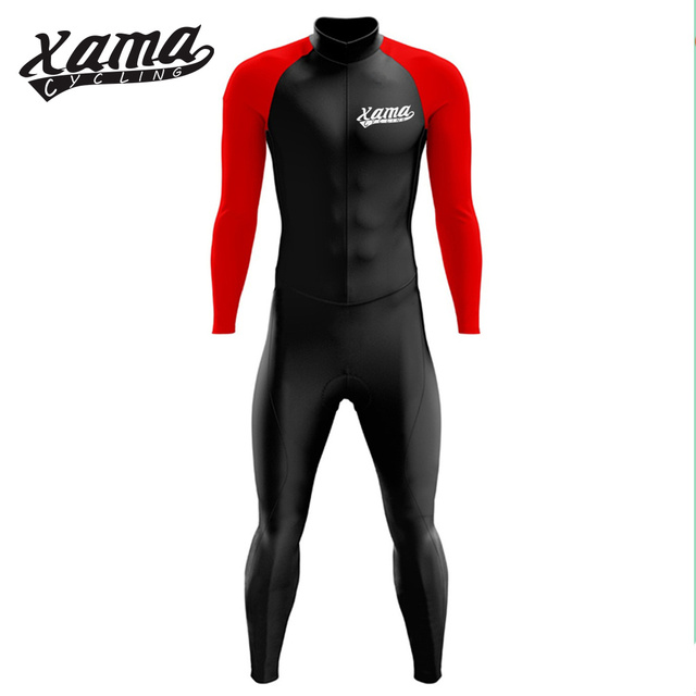 Zima Xama kolarstwo mężczyźni - Skinsuit długi rękaw długie spodnie jednoczęściowy kombinezon - Wianko - 5