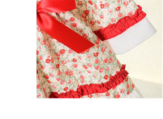 Sukienka z kapturem Lolita na przyjęcie dla dziewczynek, w nadruku kwiatowym - Wianko - 17