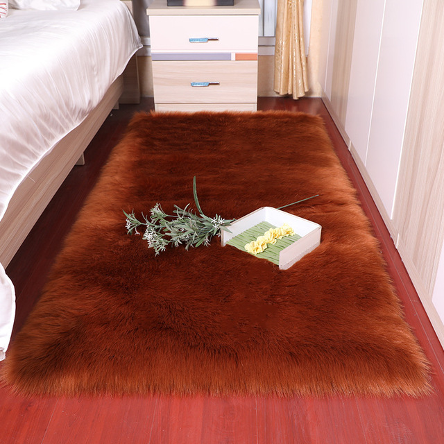 Dywan podłogowy z sztucznego futra 6cm, przyjemny dla sypialni i salonu - Wianko - 10