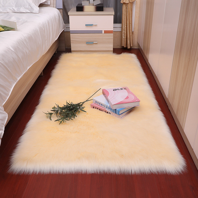 Dywan podłogowy z sztucznego futra 6cm, przyjemny dla sypialni i salonu - Wianko - 14