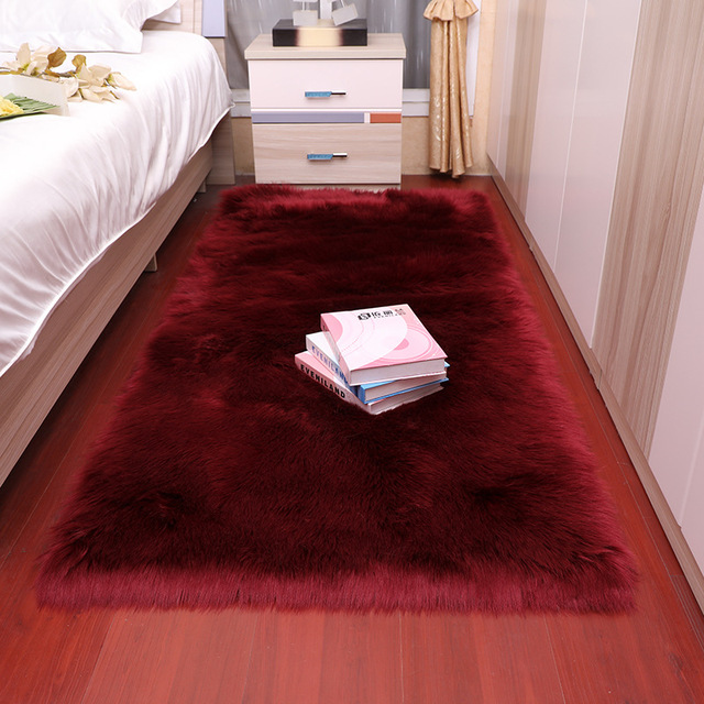 Dywan podłogowy z sztucznego futra 6cm, przyjemny dla sypialni i salonu - Wianko - 19