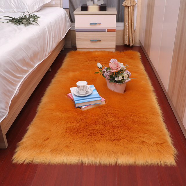 Dywan podłogowy z sztucznego futra 6cm, przyjemny dla sypialni i salonu - Wianko - 21