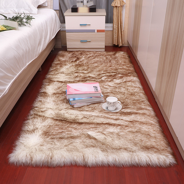 Dywan podłogowy z sztucznego futra 6cm, przyjemny dla sypialni i salonu - Wianko - 13