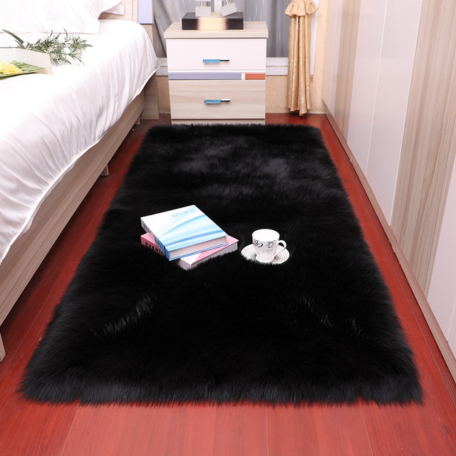 Dywan podłogowy z sztucznego futra 6cm, przyjemny dla sypialni i salonu - Wianko - 20