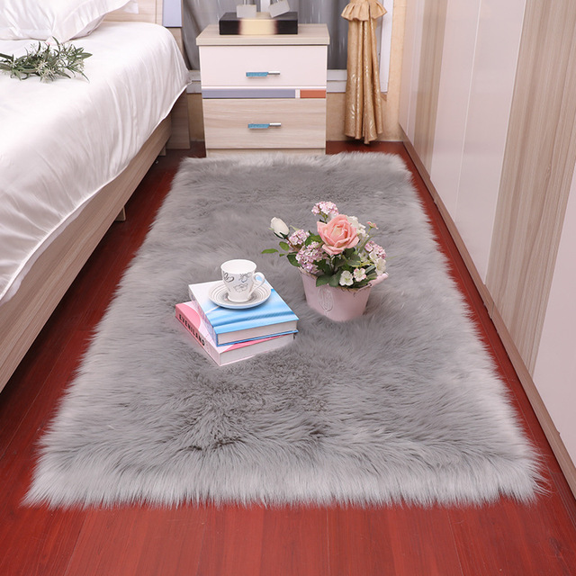 Dywan podłogowy z sztucznego futra 6cm, przyjemny dla sypialni i salonu - Wianko - 17