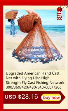 Ręczna obsada netto do łowienia z latającym dyskiem o wysokiej wytrzymałości Fly Cast Fishing Network - 300/360/420/480/540/600/720cm (sieci rybackie) - Wianko - 3