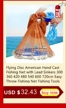 Ręczna obsada netto do łowienia z latającym dyskiem o wysokiej wytrzymałości Fly Cast Fishing Network - 300/360/420/480/540/600/720cm (sieci rybackie) - Wianko - 7