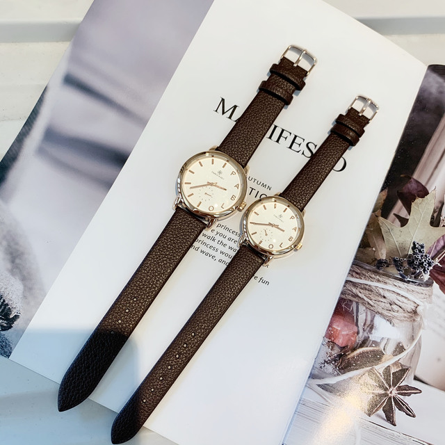 Luksusowy zegarek męski/damski PABLO RAEZ wodoodporny kwarcowy czarno-brązowy ze skórzanym paskiem Fashion Lover Clock - Wianko - 3