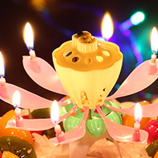 Świecznik dekoracyjny w kształcie kwiatu lotosu - idealny tort urodzinowy, oświetlenie na imprezę, oryginalny prezent, DIY - Wianko - 4