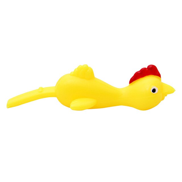 Wyrzucana zabawka kurczak latająca gumowa 4 sztuki - Wianko - 3